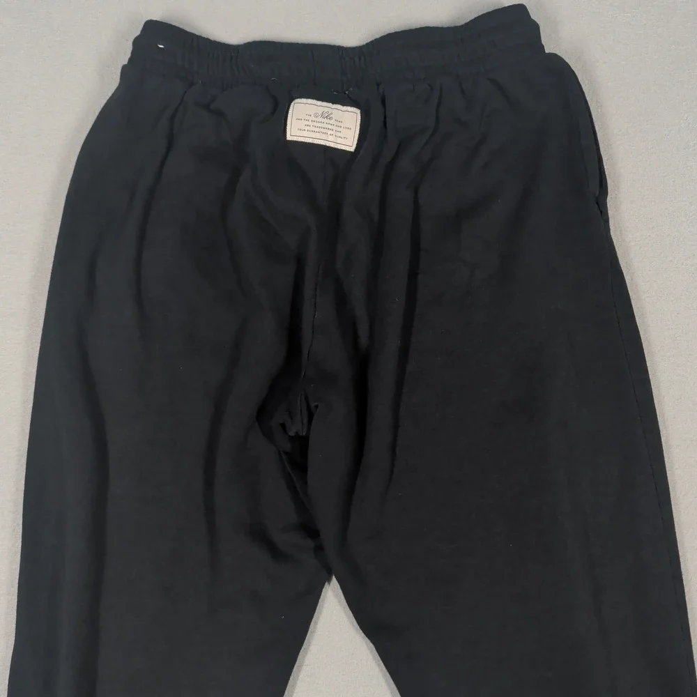 Nike Sweatpants Women Medium‎ Black Houndstooth Trim Red Swoosh Joggers Athletic